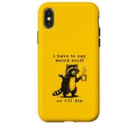 Je Dois dire Une Blague Vintage Bizarre sur Un Raton Laveur rétro des années 90 Coque pour iPhone X/XS