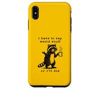Je Dois dire Une Blague Vintage Bizarre sur Un Raton Laveur rétro des années 90 Coque pour iPhone XS Max