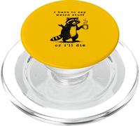 Je Dois dire Une Blague Vintage Bizarre sur Un Raton Laveur rétro des années 90 PopSockets PopGrip pour MagSafe