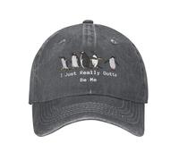 Je Dois Vraiment être Moi-même Casquettes de Baseball Vintage en Denim Vieilli lavé Penguin Lovers Casquette Snapback pour Hommes Casquettes Ajustables
