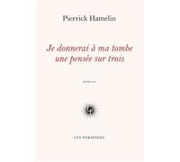 Je donnerai à ma tombe une pensée sur trois - Pierrick Hamelin - Les Perseides - broché - Roman