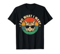 Je Fais ce Que Je Veux avec Mon Chat Vintage Cat Lover T-Shirt Graphique avec Valeur
