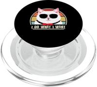 Je Fais ce Que Je Veux Fanny Retro Vintage Cat PopSockets PopGrip pour MagSafe