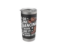 Je fais de la danse en ligne parce que j'aime ça Gobelet isotherme en acier inoxydable double paroi