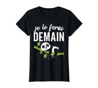 Je Fais Demain La Flemme Nap Humour Panda T-Shirt Graphique avec Valeur