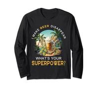 Je Fais disparaître la bière Quel est Ton Super Pouvoir ? Bière drôle Manche Longue