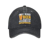 Je Fais disparaître la bière Quel est Ton superpouvoir Bière drôle Soleil Casquette de Baseball Hommes Mode d’été Salle de Sport en Plein air Casquettes de Baseball étanches au Soleil