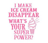 je fais disparaître la glace, quel est ton super pouvoir ? Stickers muraux en vinyle 54.6x63.4cm Décoration de magasin Rose