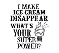 je fais disparaître la glace, quel est ton super pouvoir ? Stickers muraux en vinyle 67.2x78.1cm Stickers pour vitres Noir