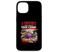 Je Fais du Crochet et j'écoute True Crime Crocheters Craft Hobby Coque pour iPhone 13