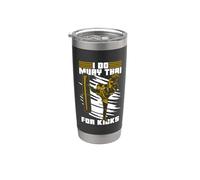 Je fais du Muay Thai pour Kicks Fighter Combat Sport Love Muay Thai Gobelet isotherme en acier inoxydable double paroi