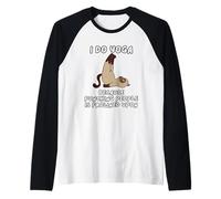Je Fais du Yoga Parce qu'il Est Mal Vu De Frapper Les Gens Manche Raglan