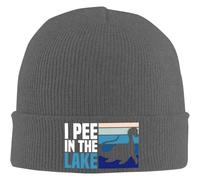 Je Fais Pipi dans Le Chapeau de lac tricoté d’Hiver drôle Bonnet pour Hommes Femmes Mignon Bonnet en Tricot Noir