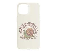 Je Fais Une Promenade Stupide pour Mon Stupide Cerveau et santé mentale Snail 3 Coque pour iPhone 15