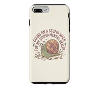 Je Fais Une Promenade Stupide pour Mon Stupide Cerveau et santé mentale Snail 3 Coque pour iPhone 7 Plus/8 Plus