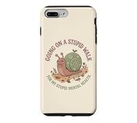 Je Fais Une Promenade Stupide pour Mon Stupide Cerveau et santé mentale Snail 4 Coque pour iPhone 7 Plus/8 Plus