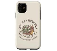 Je Fais Une Promenade Stupide pour Mon Stupide Escargot de santé mentale et cérébrale Coque pour iPhone 11