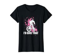 Je Ferais ce vélo avec Passion T-Shirt Graphique avec Valeur, Femme, Noir, M