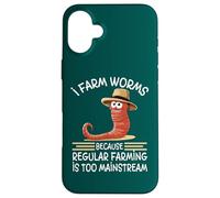 Je Ferme des vers Parce Que l'agriculture régulière est trop Courante Coque pour iPhone 16 Plus