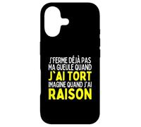 Je Ferme Jamais Ma Gueule Homme Râleur Humour Femme Râleuse Coque pour iPhone 17