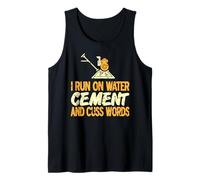 Je Fonctionne à l’Eau Ciment et Gros Mots Humour Débardeur