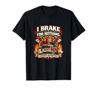 Je freine pour Rien sauf dépêcher Un Humour drôle de Pompier T-Shirt