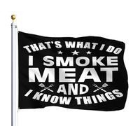 Je Fume De La Viande Et Je Sais Des Choses Bannières 90X150Cm Avec Œillets Suspendre Bannière Drapeau De Festival Pour Chambres Événement Fêtes