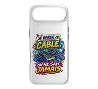 Je Garde Ce Câble on Ne Sait Jamais Humour Technologie Coque pour iPhone Air