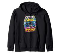 Je Garde Ce Câble on Ne Sait Jamais Humour Technologie Sweat à Capuche