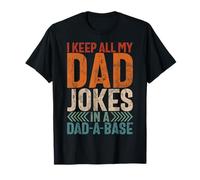 Je garde toutes les blagues de mon père dans un papa Une base rétro pour la fête des pères T-Shirt