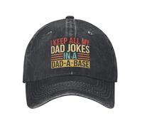 Je garde toutes mes blagues de papa dans un papa-a-base Unisexe en détresse Lavé Snapback Papa Jour Cadeaux en plein air S en bonne santé élégant Voyage Garçon Surprise Mariage tranquille Rencontre