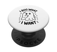 Je Hue Ce Que Je Veux Amant De Café Fantôme d'halloween PopSockets PopGrip Adhésif