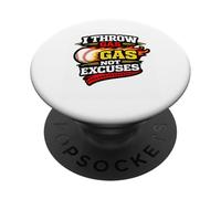 Je Jette de l'essence, Je n'excuse Pas Le Baseball, Je Lance Meme Baseball PopSockets PopGrip Adhésif