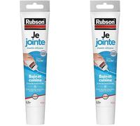 Je Jointe Mastic Transparent 50 ml, mastic étanche anti-moisissure en tube prêt à l'emploi, mastic silicone durable, Lot de 2