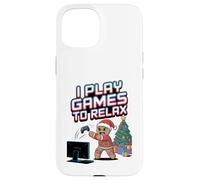 Je Joue à des Jeux pour me détendre sur Une Chaise de Jeu en Coque pour iPhone 15