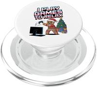 Je Joue à des Jeux pour me détendre sur Une Chaise de Jeu en PopSockets PopGrip pour MagSafe