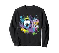 Je Joue au Foot avec énergie éclaboussures de Couleur Sweatshirt