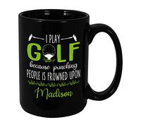 Je Joue Au Golf Mug Durable Tasse À Thé Céramique Tasse À Café Cadeau Mignon Pour Pâques Noël Anniversaire 330Ml