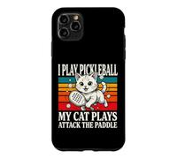 Je Joue au Pickleball, Mon Chat Joue à Attack The Paddle Coque pour iPhone 11 Pro Max