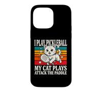Je Joue au Pickleball, Mon Chat Joue à Attack The Paddle Coque pour iPhone 14 Pro Max