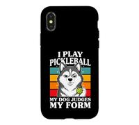 Je Joue au Pickleball, Mon Chien Juge ma Forme Coque pour iPhone X/XS