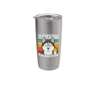 Je joue au pickleball, mon chien juge ma forme Gobelet isotherme en acier inoxydable double paroi
