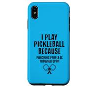 Je Joue au Pickleball Parce Que Frapper Les Gens n'est Pas vu Coque pour iPhone XS Max