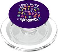 Je Joue avec Les microbes Funny Microbiology PopSockets PopGrip pour MagSafe