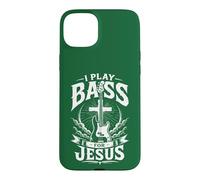 Je Joue de la Basse pour Jésus, Une Guitare Basse et Un Bassiste chrétien Coque pour iPhone 15 Plus