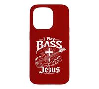 Je Joue de la Basse pour Jésus, Une Guitare Basse et Un Bassiste chrétien Coque pour iPhone 15 Pro