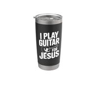 Je joue de la guitare pour Jésus Gobelet isotherme en acier inoxydable double paroi