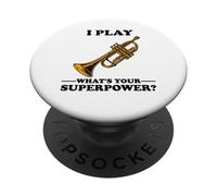 Je Joue de la Trompette Quel est Ton Super Pouvoir ? PopSockets PopGrip Adhésif