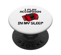 Je joue de l'accordéon pendant mon sommeil, musicien drôle PopSockets PopGrip Adhésif