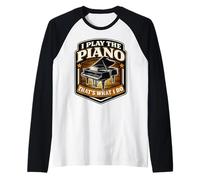 Je Joue du Piano, C'est ce Que Je Fais, Professeur de pianiste Vintage Manche Raglan